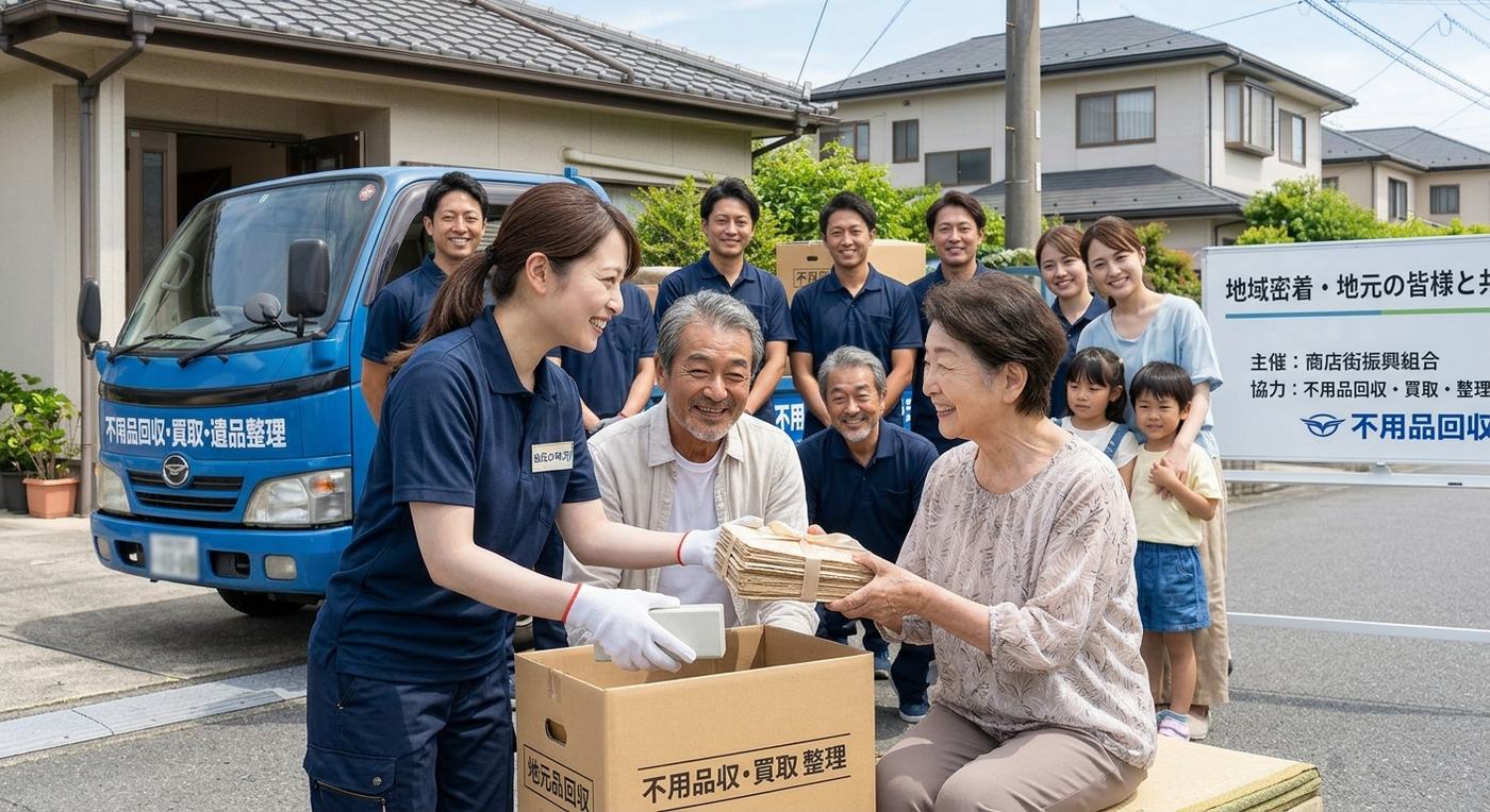 地域のお客様とスタッフ