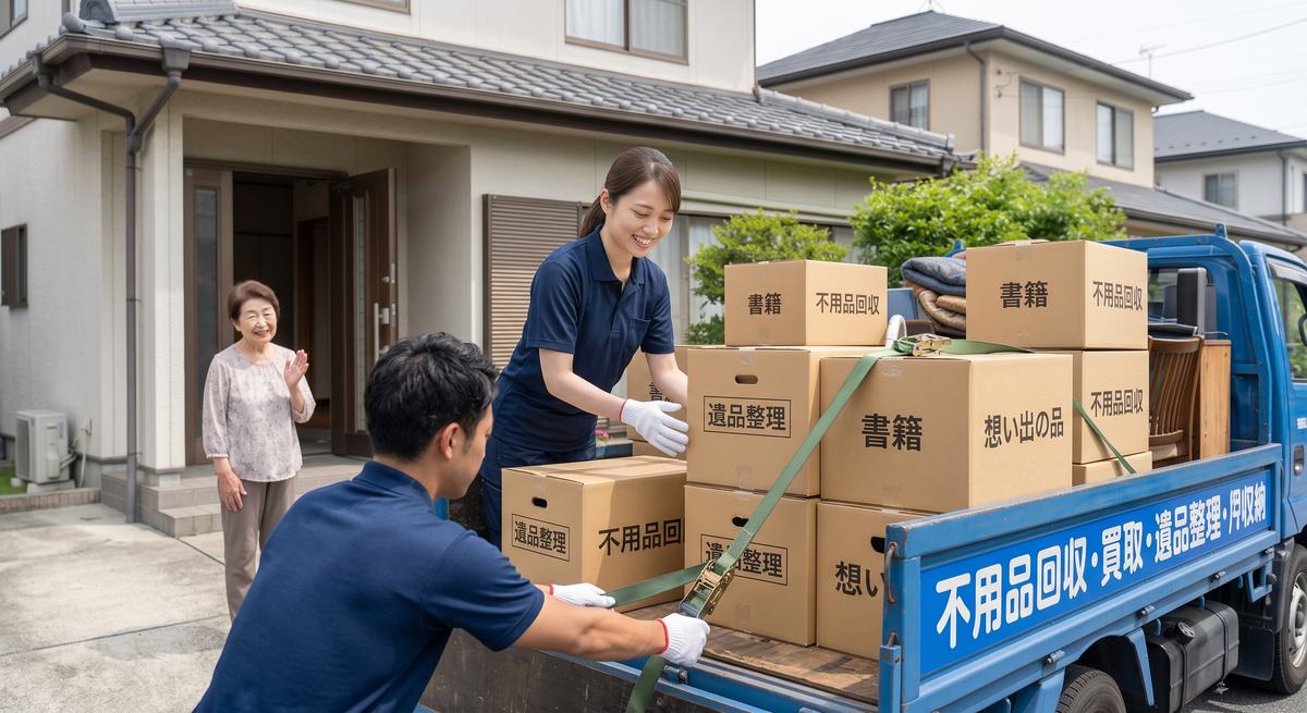 荷物を積み込むスタッフ